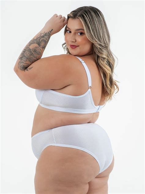 Comprar Conjunto Plus Size Lycra Angel Renda Sem Bojo Elisabete Ponto Certo Lingerie