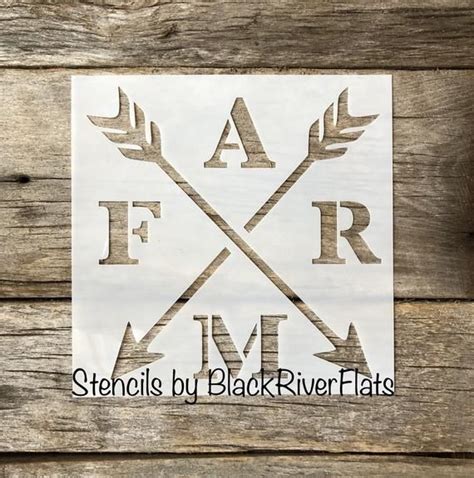 Farm Crossed Arrow Stencil Reusable Stencil Mil Etsy Arrow Stencil