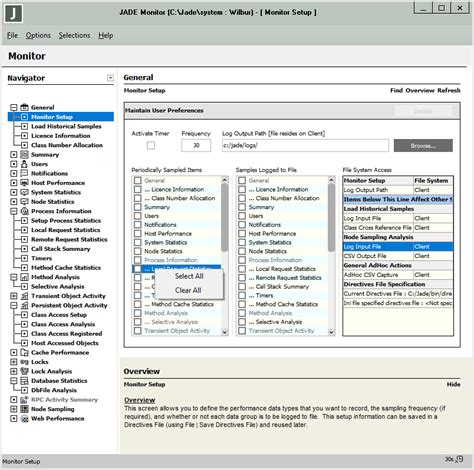Setting Up the JADE Monitor