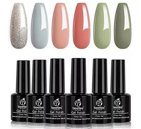 Esmaltes De Gel Juego Con Colores En Tonos Nude De Moda Meses sin interés