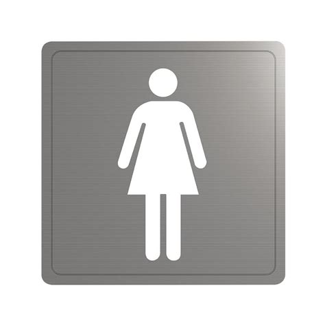 Delabie 510151s Female Toilet Door Sign Stainless Steel Self Adhesive