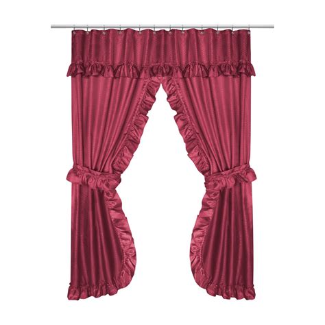 Lauren Double Swag Curtain Burgundy