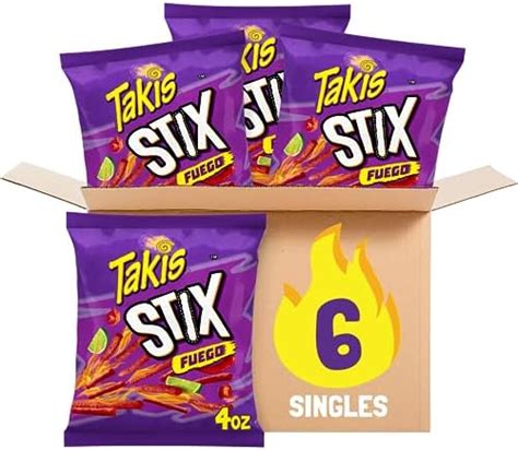 Amazon Takis Fuego Stix Pc Oz Snack Size Case Hot Chili Pepper Lime Flavored
