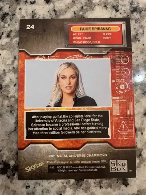 Skybox Metal Universe Champions Silver Paige Spiranac Rookie