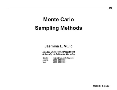 Monte Carlo Sampling Methods - DocsLib