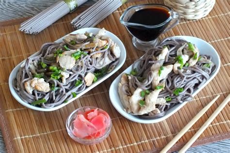 Гречневая лапша с вешенками и курицей - пошаговый рецепт с фото на Повар.ру