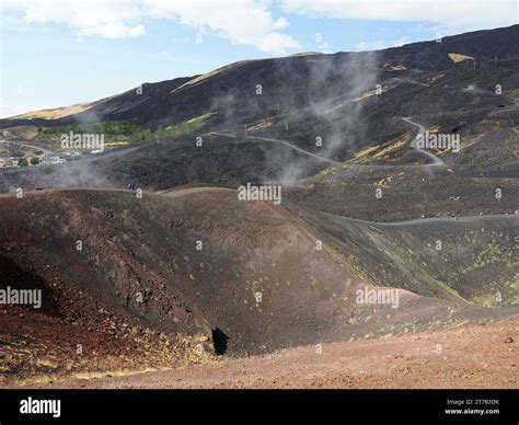 Mount Etna Stratovolcano Composite Volcano Sicily Sicilia Sizilien