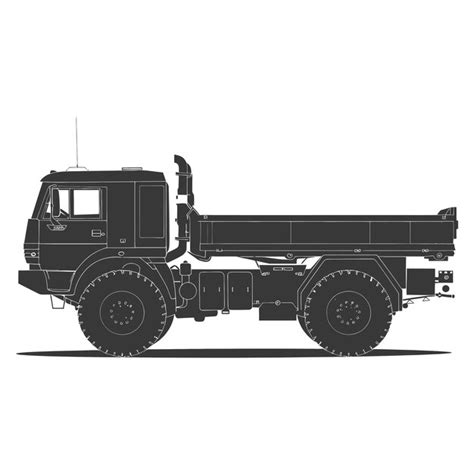 Premium Vector Silhouette Military Truck Black Color Only