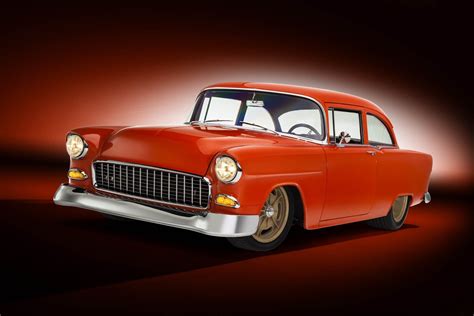 1955 Chevrolet 150 Two Door Sedan Custom Retro Hot Rod Rods Wallpapers HD Desktop And