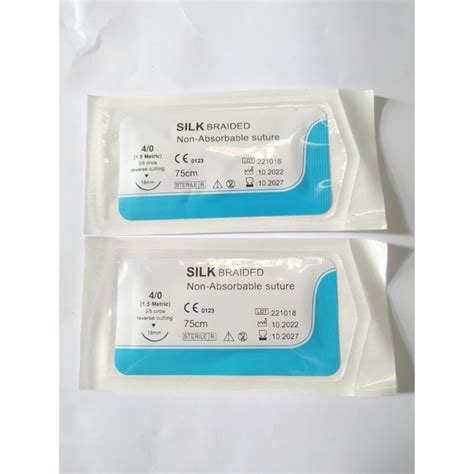 Jual Dental Benang Jahit Cagut Silk Plus Jarum Surgical Suture