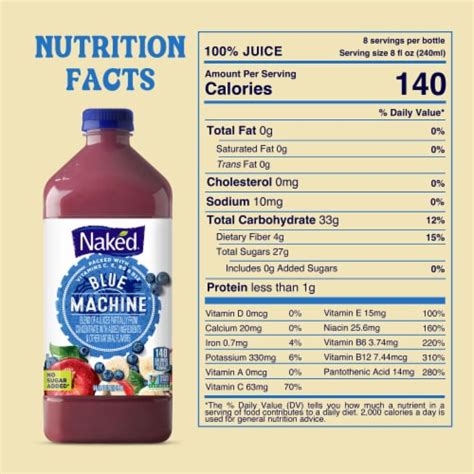 Naked Juice Blue Machine Flavored Juice Smoothie Blend Fl Oz Fred Meyer