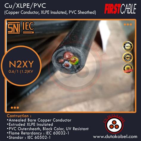 Jual Kabel N2XY 4x6 Mm2 Cu XLPE PVC FIRST CABLE 4x6 Mm 4 X 6 Mm2