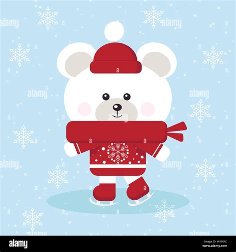 Polar Bear On Ice Stock Vector Images Alamy