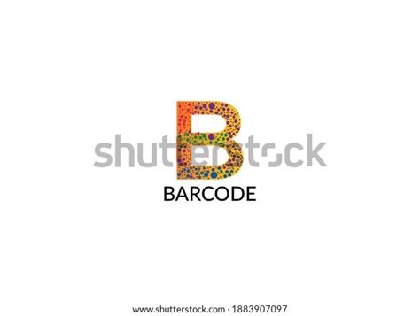 Barcode Abstract B Logo Design Template Stock Vector Royalty Free