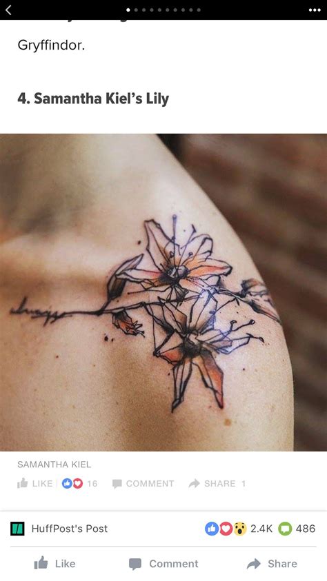 Asphodel Flower Tattoo