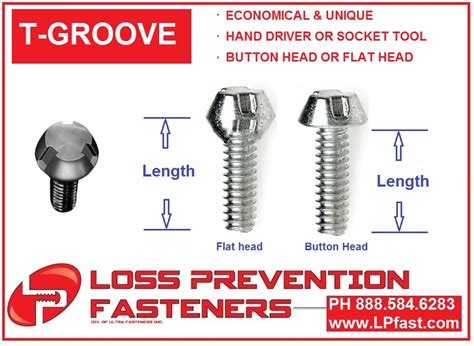 T Groove Tamper Proof Bolts Loss Prevention Fasteners