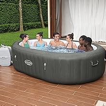 Lay Z Spa Mauritius 180 AirJet Massage System Inflatable Hot Tub With Freeze Shield Technology