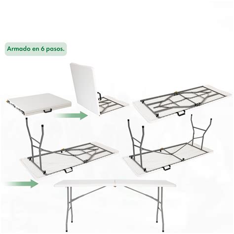 Mesa Picnic Plegable 180cm Gardenlife Uruguay