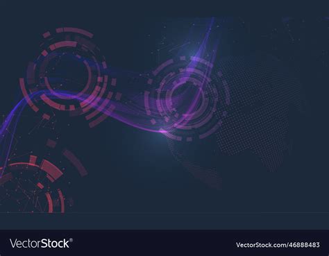 Abstract Global Technology Background Royalty Free Vector