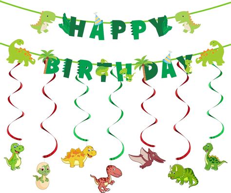 Dinosaur Happy Birthday Banner Dinosaurs Themed Birthday Party Banner Dinosaurs