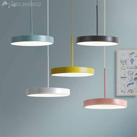 Nordic Modern Macarons Pendant Lights Color Hanging Lamp For Living