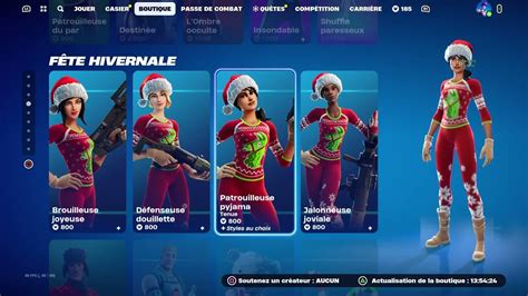 BOUTiQUE fortnite le Jeudi 21 décembre 2023 YouTube