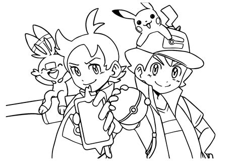 54 Ash Ketchum Coloring Pages - ColoringPagesOnly.com