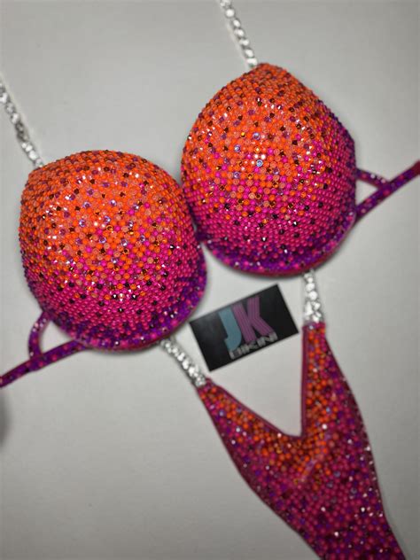 Neon Bikini Competition IFBB NPC Bikini WBFF Bodybuilding Suit Competition Bikini Etsy