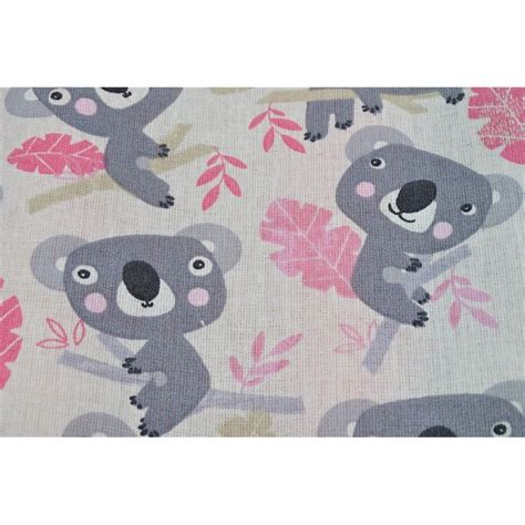 Tissu Jersey De Coton Enfant Imprim Koala Vendu Au M Tre En Ligne