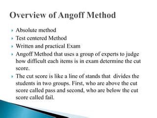 Angoff method ppt | PPT