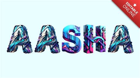 Aasha Techno Alphabet Font Text Effect Generator