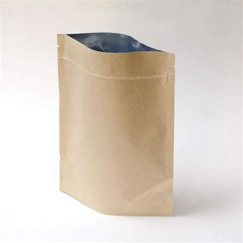 Plain Matte Kraft Paper Pouch Zipper Slider At Rs 1 00 Piece In