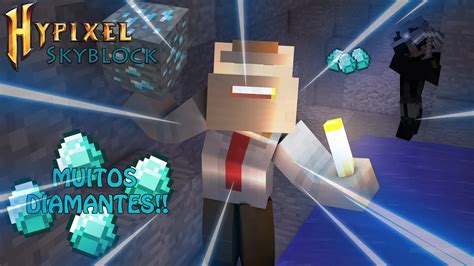 Como Conseguir Muitos Diamantes R Pido Skyblock Hypixel Pt Br Youtube