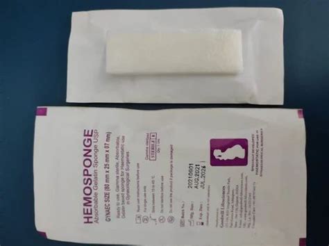 White Absorbable Hemostatic Gelatin Sponge Gynaec Striips For Hospital