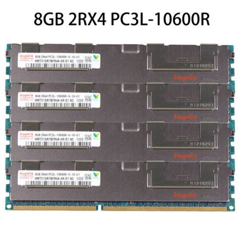 4x Hynix 8GB 2Rx4 PC3 10600R 9 10 E1 HMT31GR7BFRC H9 D7 AB 32GB DDR3