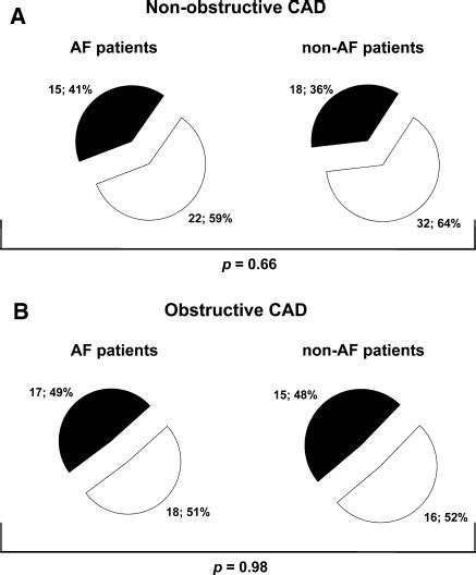 Pie Charts Illustrating The Relationship Between Non Obstructive Download Scientific Diagram