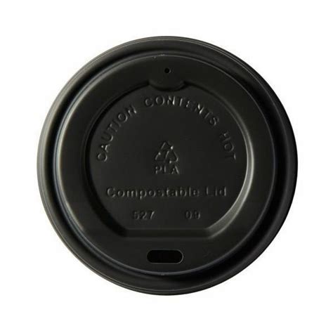 Mm CPLA Hot Cup Lid To Fit Oz Cup Black Only
