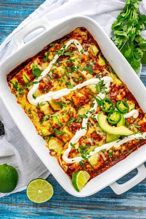 Zucchini Enchiladas Low Carb Keto Gluten Free Kicking Carbs