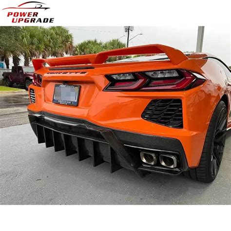 For Chevrolet Corvette C8 Rear Bumper Body Kit Carbon Fiber C8 Rear