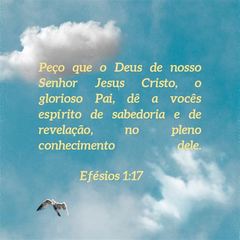 Efésios 1 17 21 E peço ao Deus do nosso Senhor Jesus Cristo o Pai