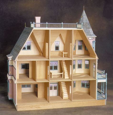 Queen Anne Unfinished Dollhouse Kit Doll House Plans Real Good Toys