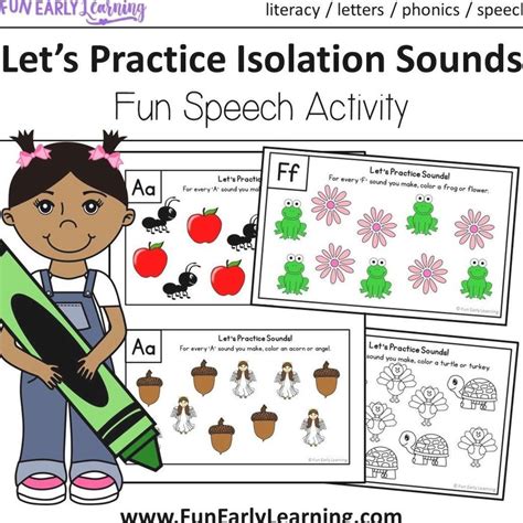 Lets Practice Isolation Sounds Activity Articulation No Prep