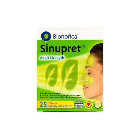 Sinupret® Adult Strength - 25 Tablets | Bionorica USA