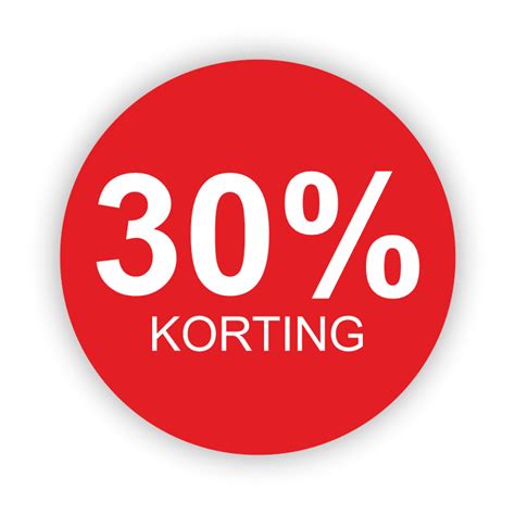 Rood Cirkel 30 Korting Sticker Spot Dé Sticker Koning