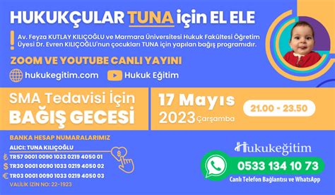 Hukukçular TUNA İçin El Ele SMA Tedavisi İçin Bağış Gecesi Yayını