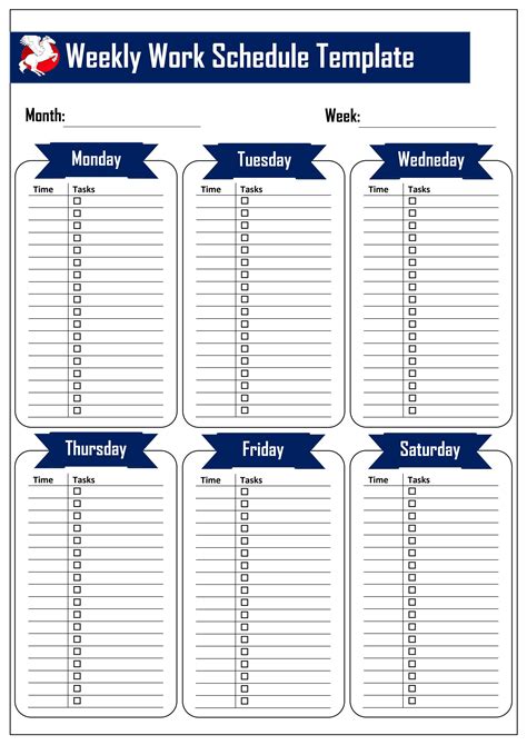 Weekly Work Schedule Template by James Andrew - Issuu