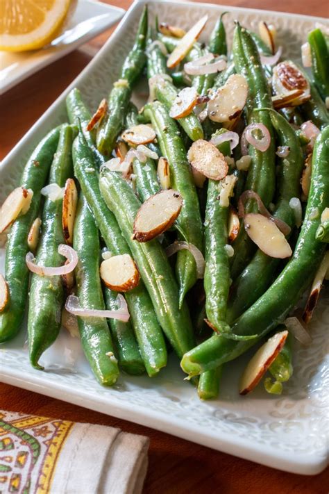 Garlicky Green Beans Almondine For The Love Of Cooking