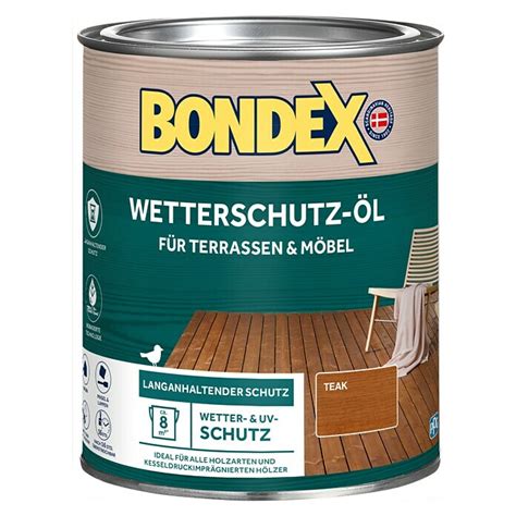 Bondex Holzöl Wetterschutz Öl Teak 750 ml BAUHAUS