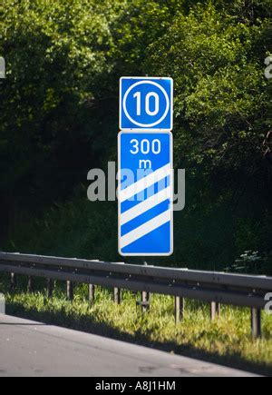 German autobahn motorway exit sign, Ausfahrt, Germany Europe Stock ...