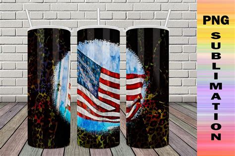 Leopard American Flag Skinny Tumbler Graphic By Tantapat Creative